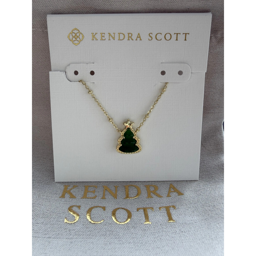 Kendra Scott Gold Christmas Tree Necklace